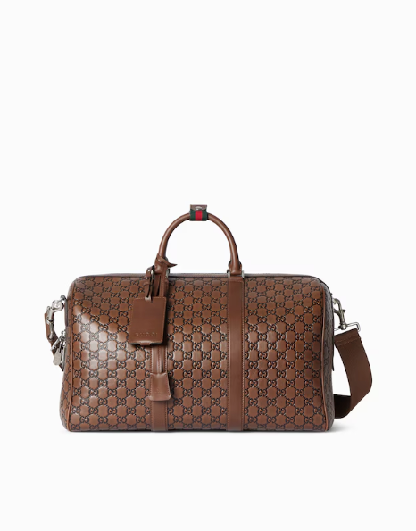 G Emblem medium duffle bag brown