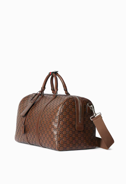 G Emblem medium duffle bag brown