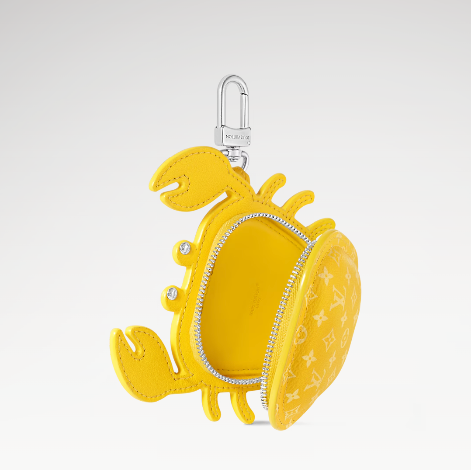 L Crab Bag Charm yellow