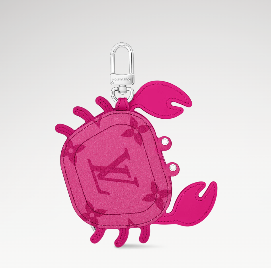 L Crab Bag Charm Pink