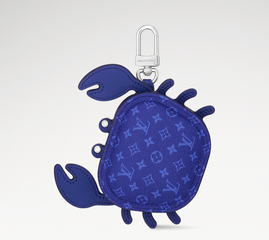 L Crab Bag Charm Blue