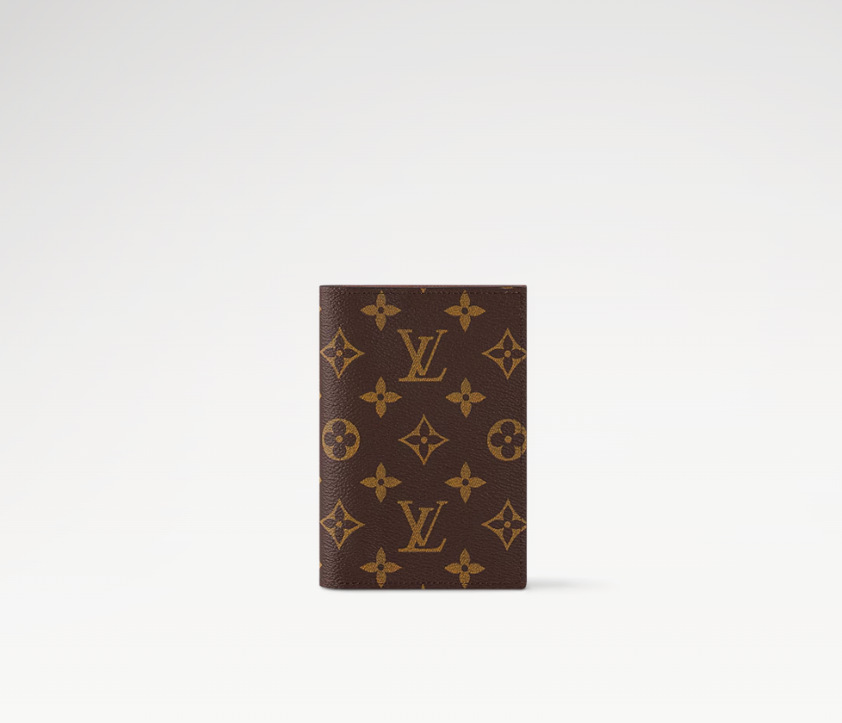 L passport Cover Canvas Brown