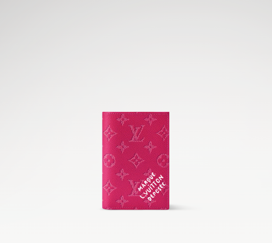 L passport Cover Canvas Pink