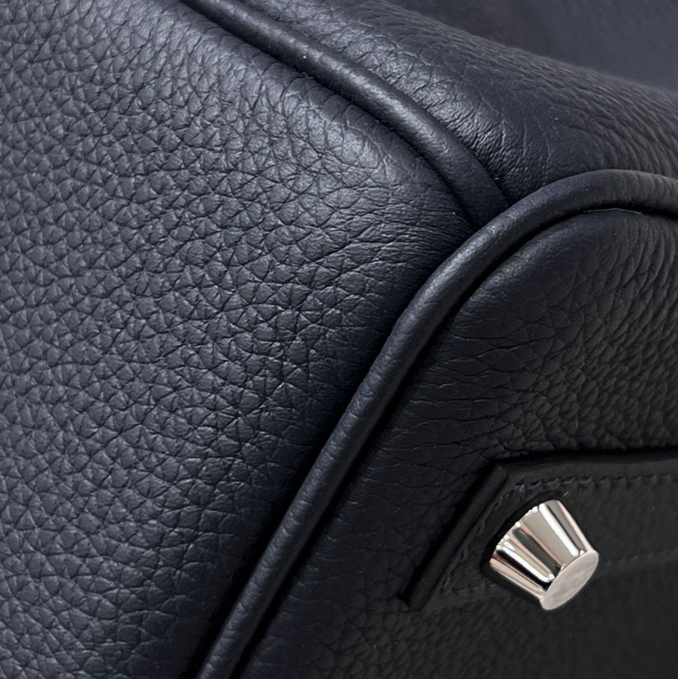 Birkin Retourne 25 handbag in Togo leather Black