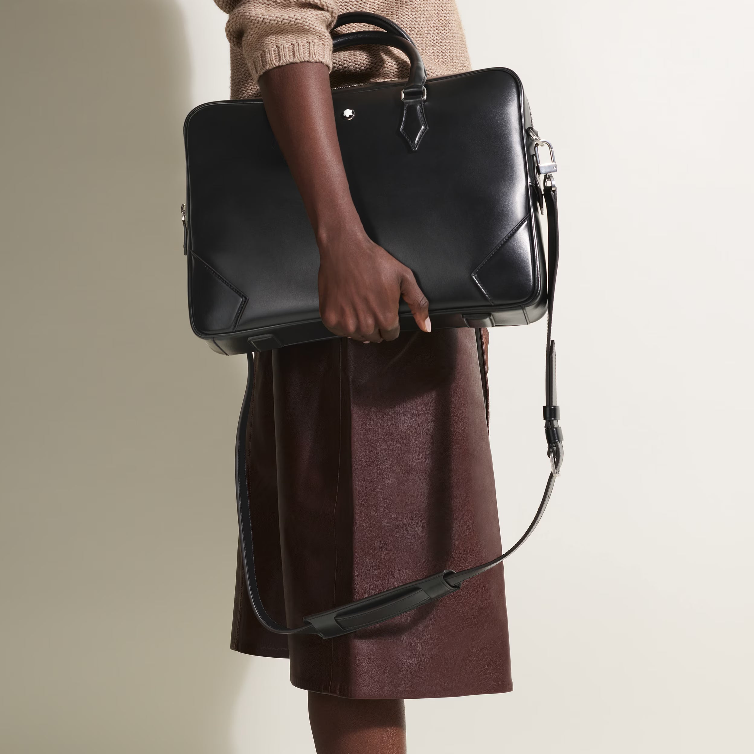 Medium Briefcase in Meisterstück Leather